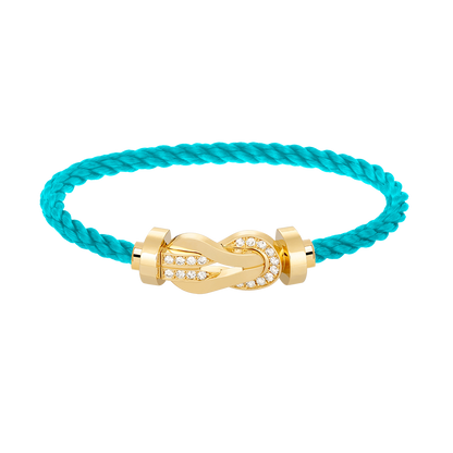 [Camiery]CHANCE LARGE 8 FIGURE BUCKLE HALF DIAMOND BRACELET GOLD