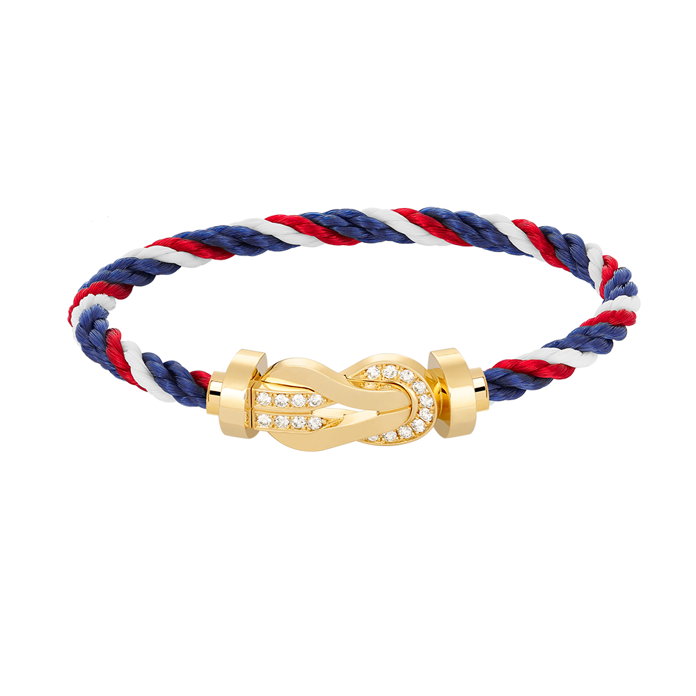 [Camiery]CHANCE LARGE 8 FIGURE BUCKLE HALF DIAMOND BRACELET GOLD