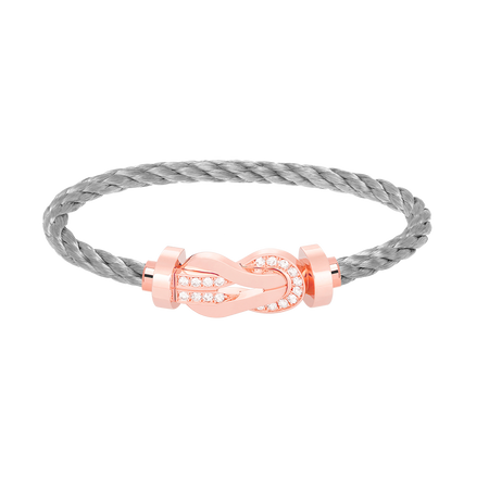 [Camiery]CHANCE LARGE 8 FIGURE BUCKLE HALF DIAMOND BRACELET ROSE GOLD