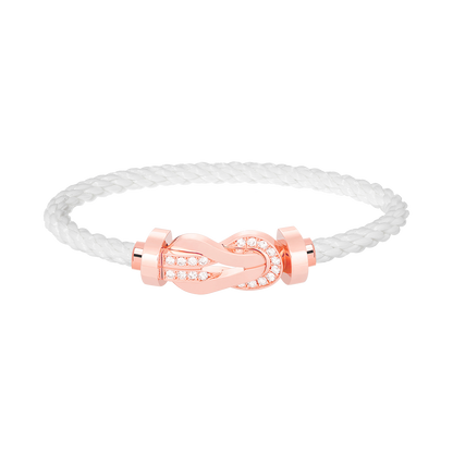 [Camiery]CHANCE LARGE 8 FIGURE BUCKLE HALF DIAMOND BRACELET ROSE GOLD