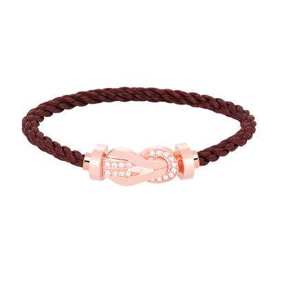 [Camiery]CHANCE LARGE 8 FIGURE BUCKLE HALF DIAMOND BRACELET ROSE GOLD
