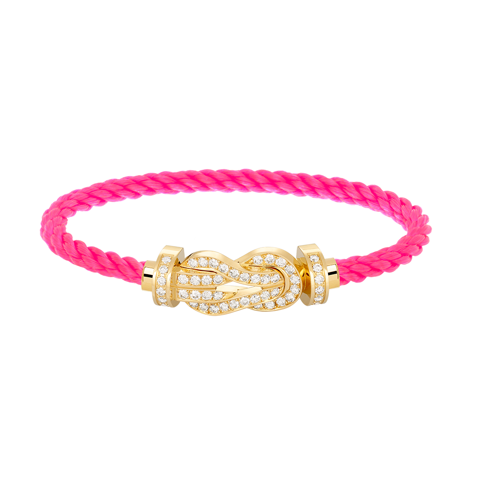 [Camiery]CHANCE LARGE 8 FIGURE BUCKLE FULLDIAMOND BRACELET GOLD