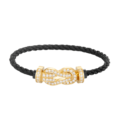 [Camiery]CHANCE LARGE 8 FIGURE BUCKLE FULLDIAMOND BRACELET GOLD