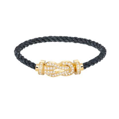 [Camiery]CHANCE LARGE 8 FIGURE BUCKLE FULLDIAMOND BRACELET GOLD