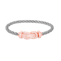 [Camiery]CHANCE LARGE 8 FIGURE BUCKLE FULL DIAMOND BRACELET ROSE GOLD