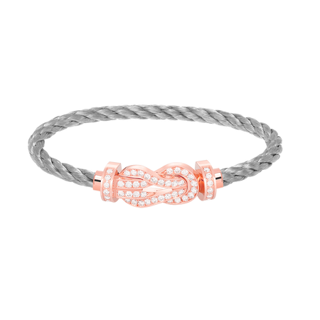 [Camiery]CHANCE LARGE 8 FIGURE BUCKLE FULL DIAMOND BRACELET ROSE GOLD