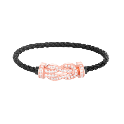 [Camiery]CHANCE LARGE 8 FIGURE BUCKLE FULL DIAMOND BRACELET ROSE GOLD
