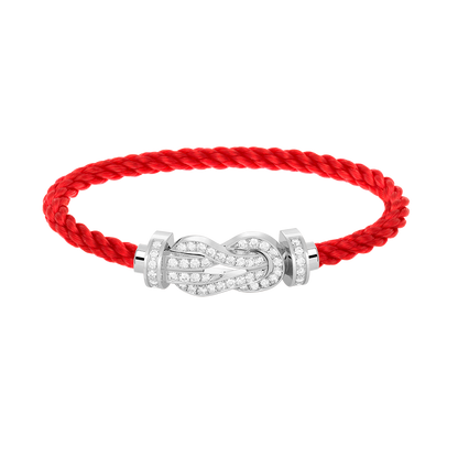 [Camiery]CHANCE LARGE 8 FIGURE BUCKLE FULL DIAMOND BRACELET SILVER