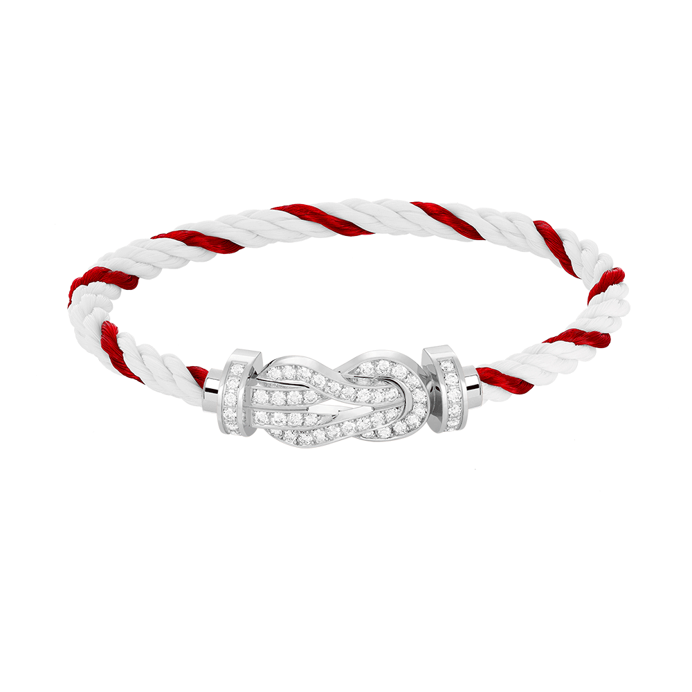 [Camiery]CHANCE LARGE 8 FIGURE BUCKLE FULL DIAMOND BRACELET SILVER