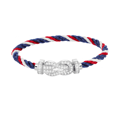 [Camiery]CHANCE LARGE 8 FIGURE BUCKLE FULL DIAMOND BRACELET SILVER