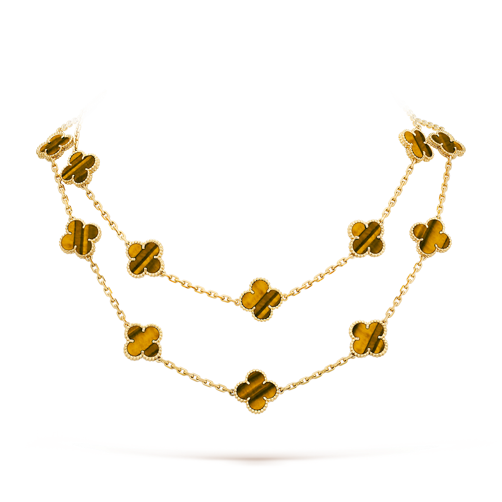 [Camiery]CLOVER 20 MOTIFS TIGER EYE ROSE GOLD