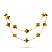 [Camiery]CLOVER 20 MOTIFS TIGER EYE ROSE GOLD