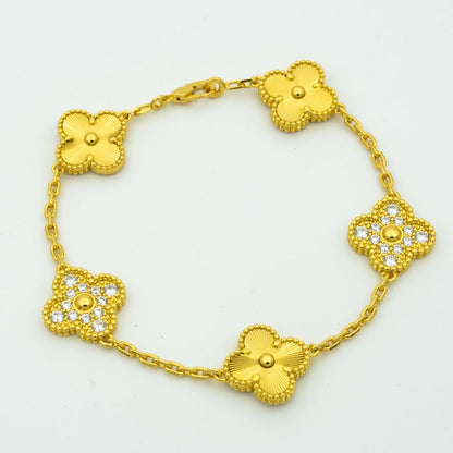 [Camiery] CLOVER 5 MOTIF LASER BRACELET COLLECTION