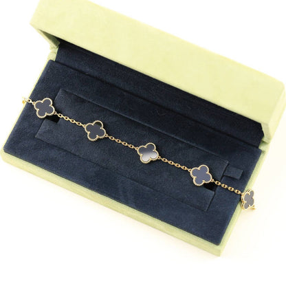 [Camiery] CLOVER 5 MOTIF ONYXS BRACELET COLLECTION