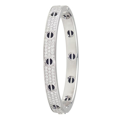[Camiery] LOVE BRACELET 6.1MM DIAMOND-PAVED CERAMIC