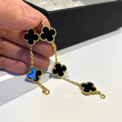 [Camiery] CLOVER 5 MOTIF ONYXS BRACELET COLLECTION