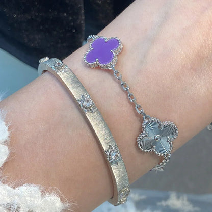 [Camiery] CLOVER 5 MOTIF VIOLET BRACELET COLLECTION