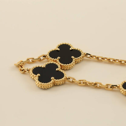 [Camiery] CLOVER 5 MOTIF ONYXS BRACELET COLLECTION