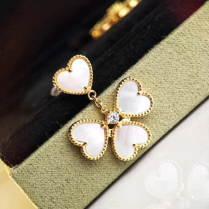 [Camiery]CLOVER SWEET WHITE MOP EARRINGS