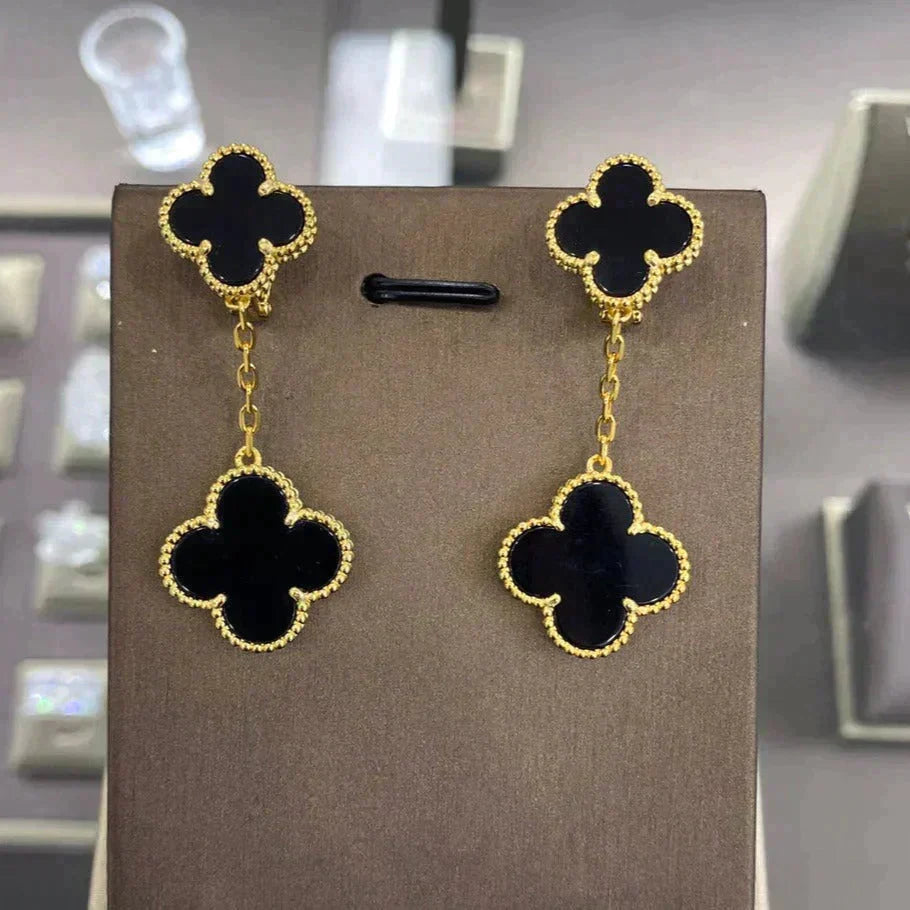 [Camiery]CLOVER 2 MOTIFS  EARRINGS (MULTIPLE CHOICESC