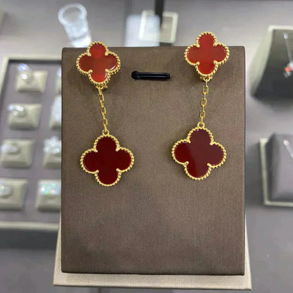 [Camiery]CLOVER 2 MOTIFS  EARRINGS (MULTIPLE CHOICESC