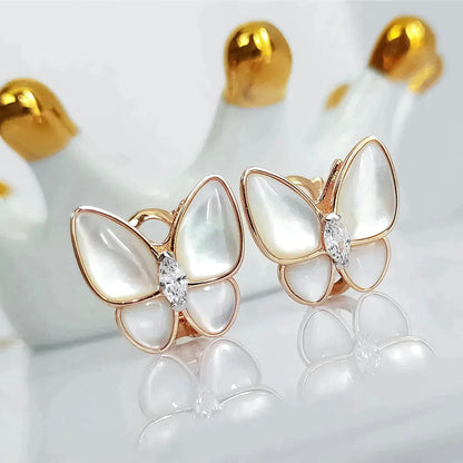 [Camiery]BUTTERFLY MOP DIAMOND EARRINGS