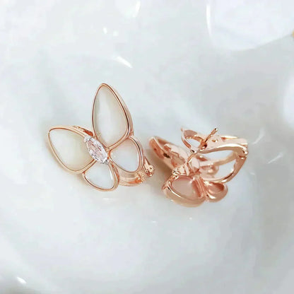 [Camiery]BUTTERFLY MOP DIAMOND EARRINGS