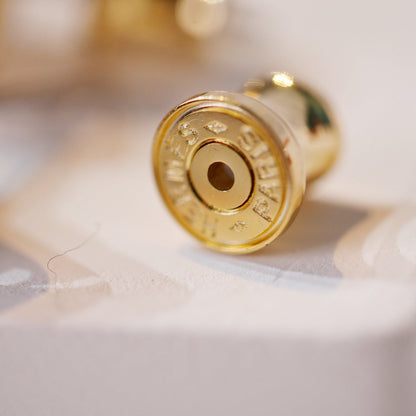 [Camiery]MINI POP H GOLD EARRINGS GREY