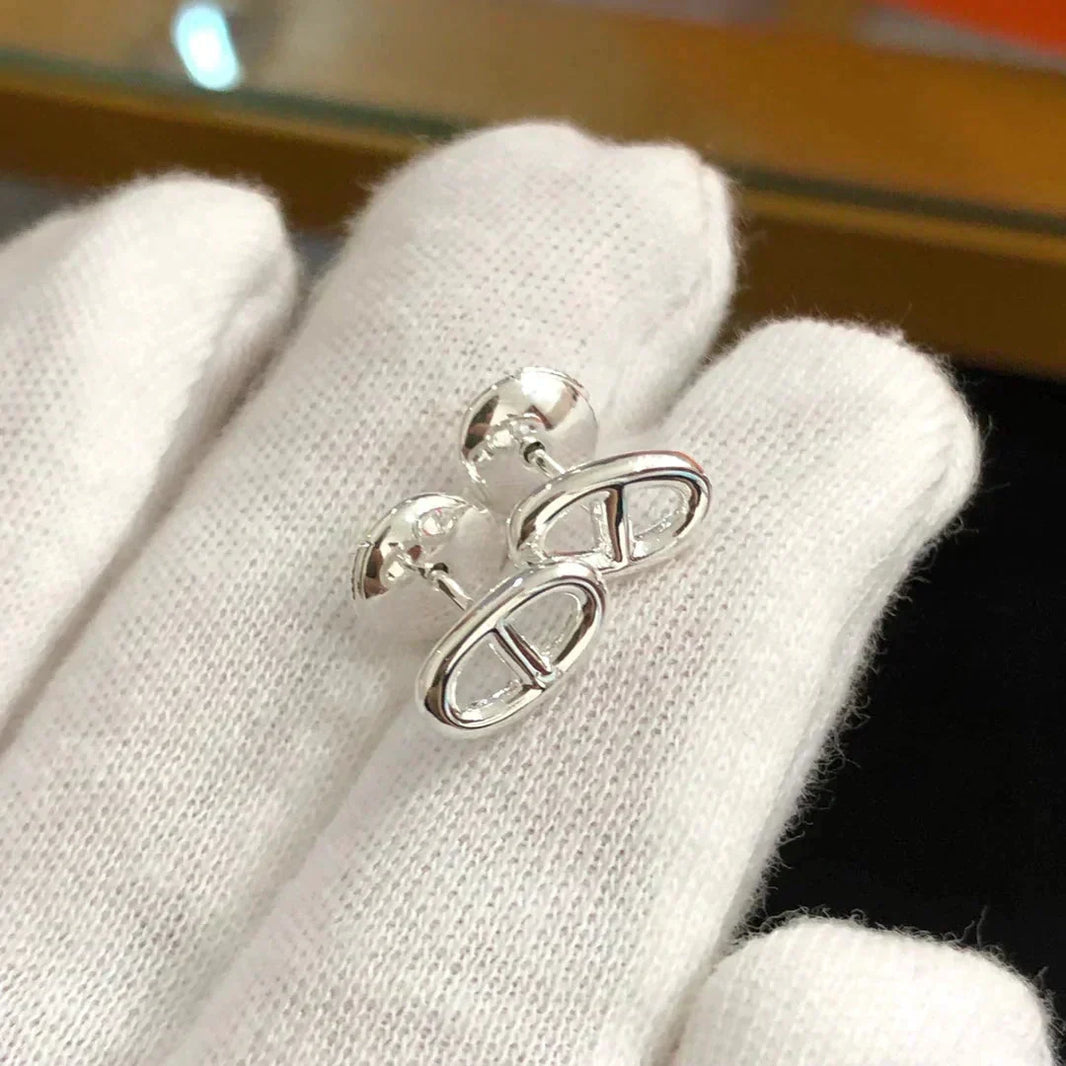 [Camiery]CHAINE SMALL EARRINGS GOLD AND SILVER