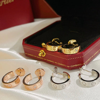[Camiery] LOVE EARRINGS 5.7MM 2 DIAMONDS