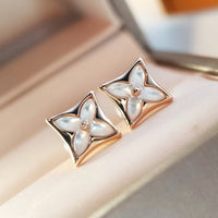 [Camiery]STAR MOP PINK GOLD EARRINGS