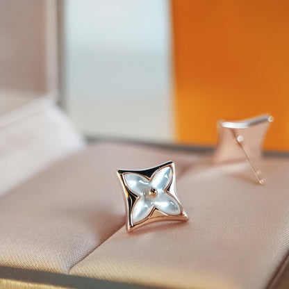[Camiery]STAR MOP PINK GOLD EARRINGS