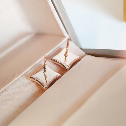 [Camiery]STAR MOP PINK GOLD EARRINGS