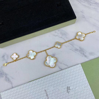 [Camiery]MAGIC CLOVER MOP GOLD BRACELET 5 MOTIFS