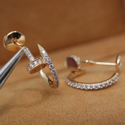 [Camiery] JUSTE FULL DIAMOND SMALL EARRINGS