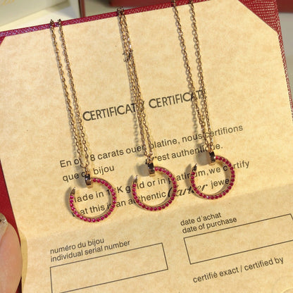 [Camiery] JUSTE NECKLACE RED FULL DIAMONDS