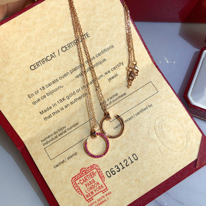 [Camiery] JUSTE NECKLACE RED FULL DIAMONDS