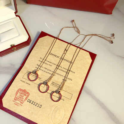 [Camiery] JUSTE NECKLACE RED FULL DIAMONDS