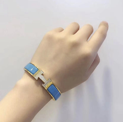[Camiery]H CLOUD BLUE BRACELET GOLD DIAMOND