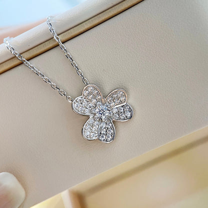 [Camiery]CLOVER DIAMOND NECKLACE SILVER