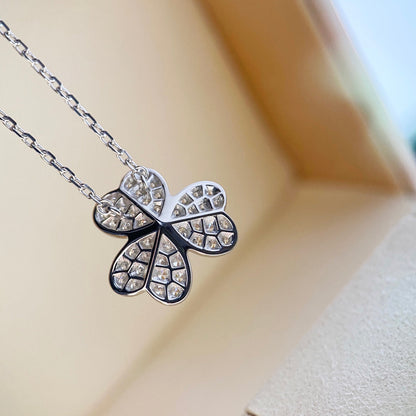 [Camiery]CLOVER DIAMOND NECKLACE SILVER