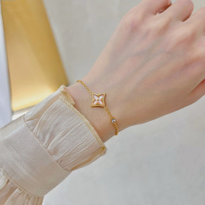 [Camiery]STAR 1 DIAMOND PINK GOLD BRACELET