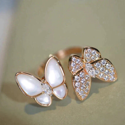 [Camiery]TWIN BUTTERFLY DIAMOND MOP RING