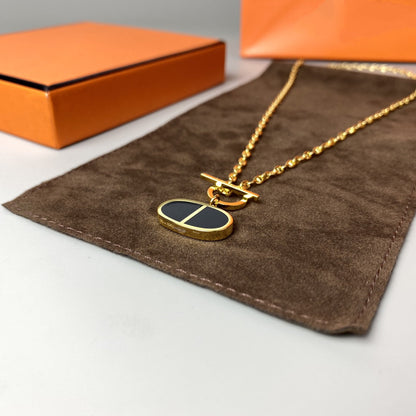 [Camiery]CHAINE VERSO BLACK CERAMIC NECKLACE