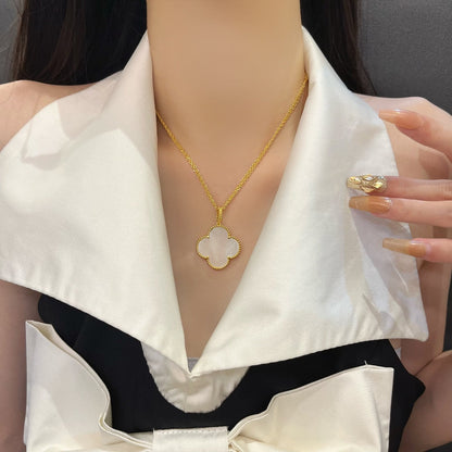 [Camiery]CLOVER 25MM MOP LARGE PENDANT NECKLACE