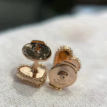 [Camiery]HEART CARNELIAN STUD EARRINGS