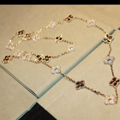 [Camiery]CLOVER 20 MOTIFS LASER DIAMOND NECKLACE