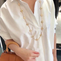 [Camiery]CLOVER 20 MOTIFS LASER DIAMOND NECKLACE