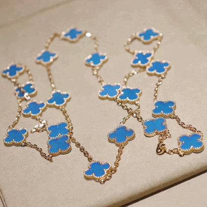 [Camiery]CLOVER 20 MOTIFS TURQUOISE GOLD