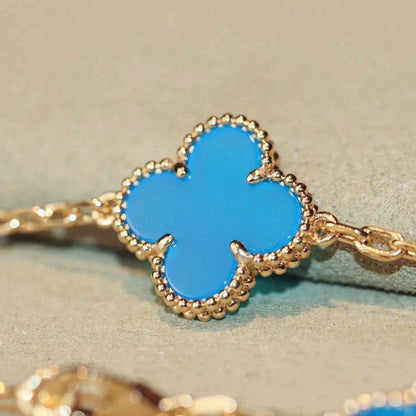 [Camiery]CLOVER 20 MOTIFS TURQUOISE GOLD